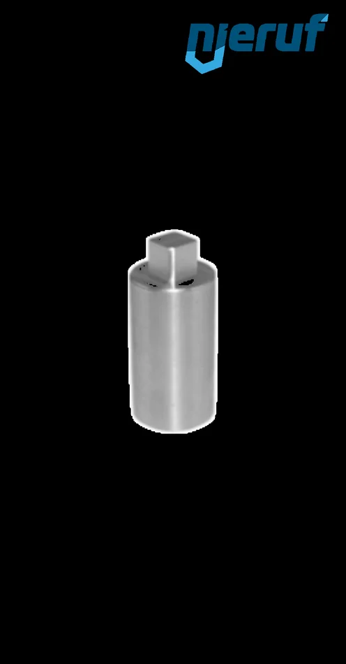 Adapterrohling Edelstahl Vierkant 22mm Nabenlänge 60mm Durchmesser 35mm