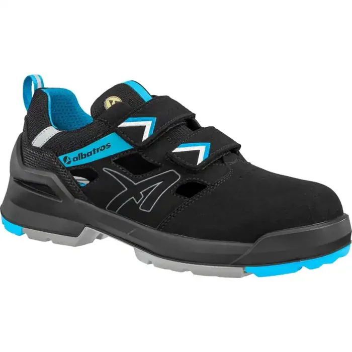 albatros FORGE AIR BLACK/BLUE XW LOW S1 ESD Sicherheitssandale schwarz-blau 40