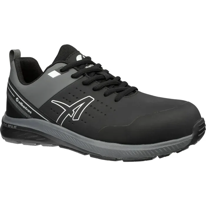 albatros VIGOR 2 IMPULSE BLACK LOW S3S ESD flacher bequemer Sicherheitsschuh grau 46