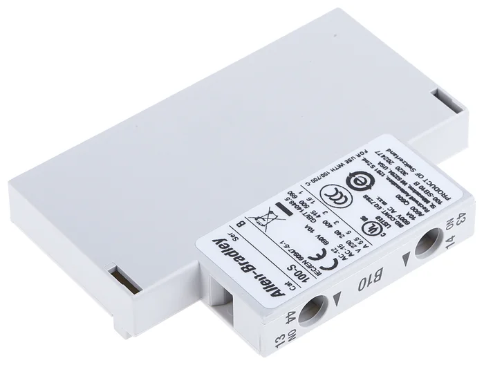 Allen Bradley 100S Hilfskontakt 1-polig, 1 Schließer Seitliche Montage mit Schraubanschluss Anschluss 10 A