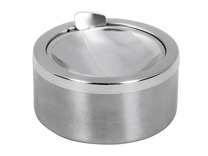 APS Aschenbecher Edelstahl matt 7cm Ø12cm