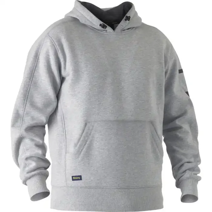 Bisley Kapuzenpullover WORK FLEECE HOODIE mit Kängeruhtasche grau S