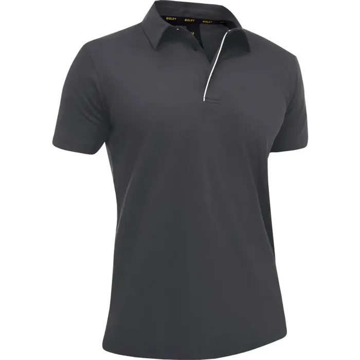 Bisley Polo-Shirt Herrenshirt Arbeitshemd doppellagiger Polyester Mesh grau XL