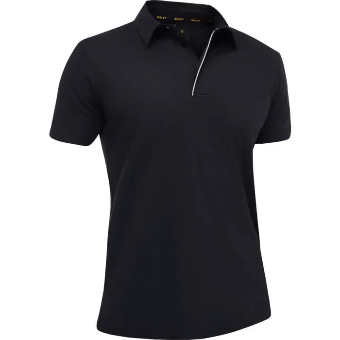 Bisley Polo-Shirt Herrenshirt Arbeitshemd doppellagiger Polyester Mesh schwarz