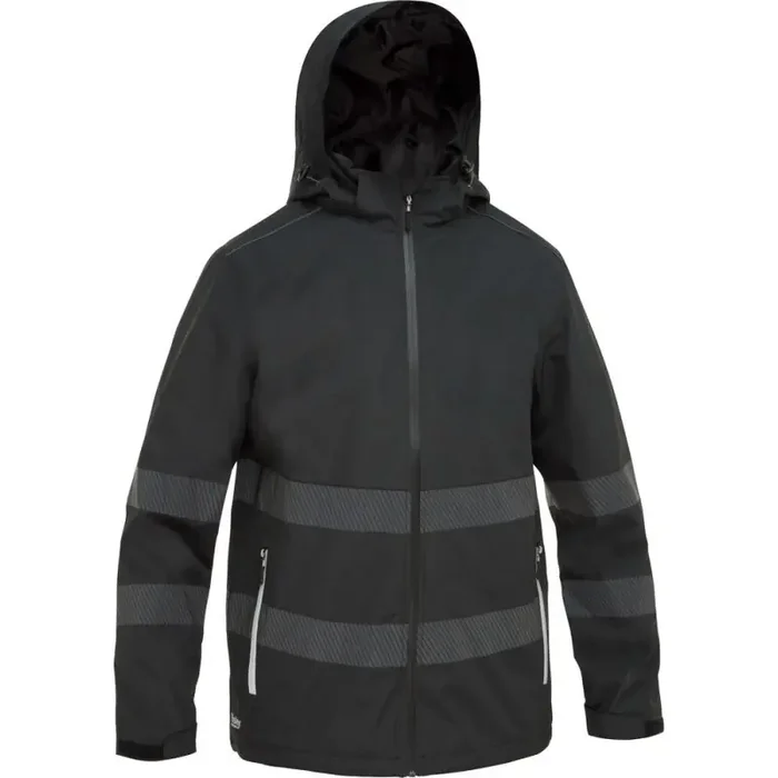 Bisley Regenjacke HARDIE SPRAY wasserdicht mit abnehmbarer Kapuze schwarz L