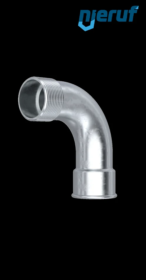 Bogen Nr. 1, Temperguss verzinkt 1 1/2″ Zoll