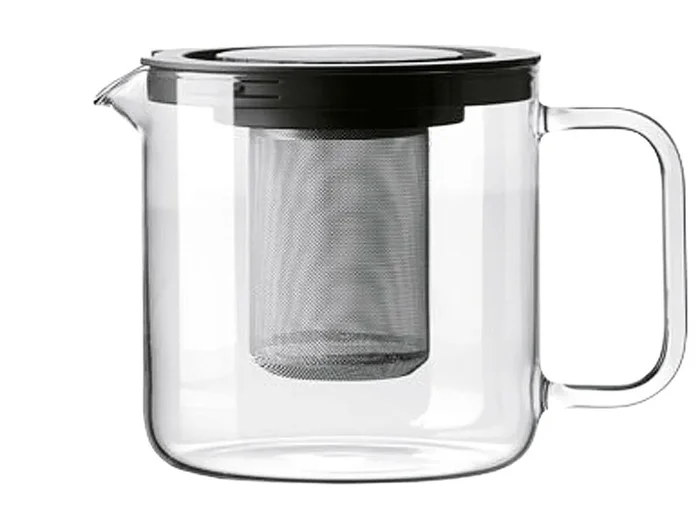 BOHEMIA CRISTAL Teekanne mit Metallsieb und Kunststoffdeckel 1,3 l