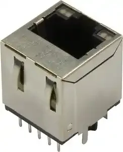 Buchse, RJI RJ45 Buchse 10/100 Mbit vert. LED