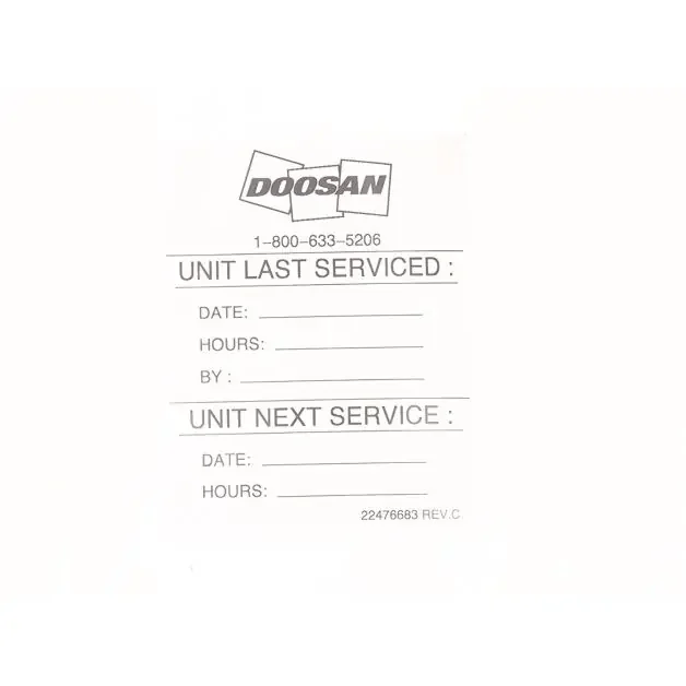 Decal, Oil and Filter Change, 22476683