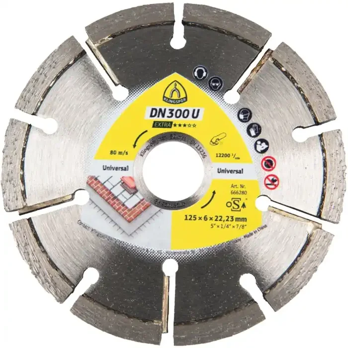 Diamant-Fugenfräser DN 300 U für Winkelschleifer für Estrich, Putz, Gasbeton 125 x 6 x 22,23 mm