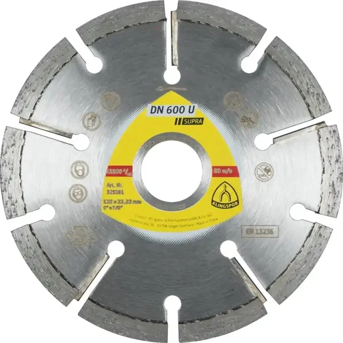 Diamant-Fugenfräser DN 600 U für Winkelschleifer für Estrich, Putz, Gasbeton 80 x 6 x 22,23 mm