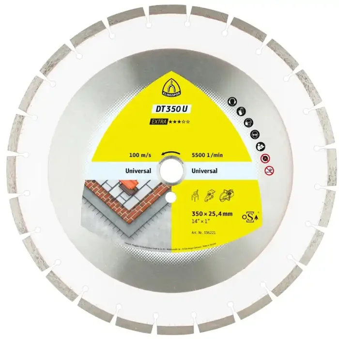 Diamantgroßtrennscheibe DT 350 U Extra für Beton Standardverzahnung 350 x 3 x 25,4 mm