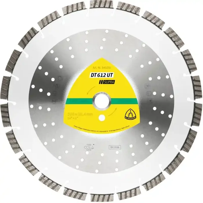 Diamantgroßtrennscheibe DT 612 UT Supra für Beton Baustellenmaterial Turboverzahnung 300 x 2,8 x 20 mm