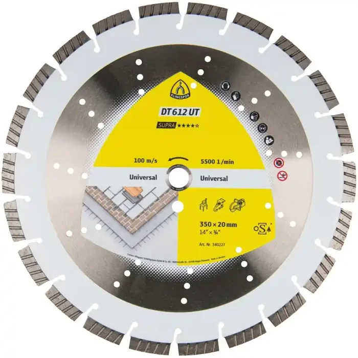 Diamantgroßtrennscheibe DT 612 UT Supra für Beton Baustellenmaterial Turboverzahnung 400 x 3,6 x 25,4 mm