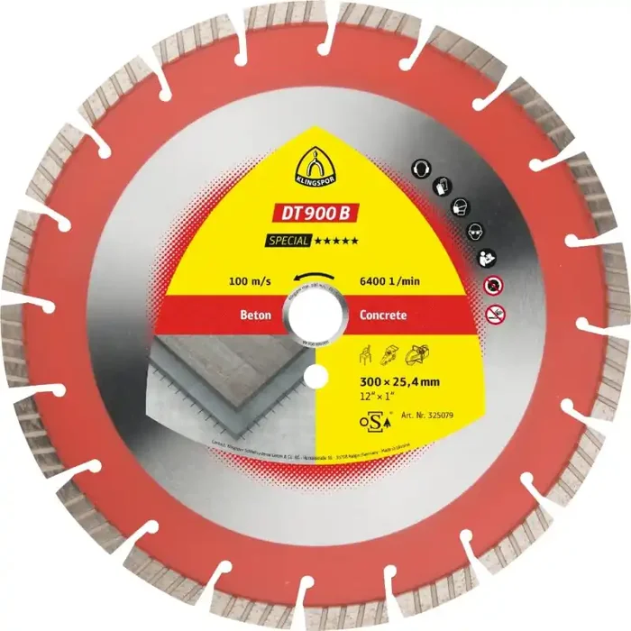 Diamantgroßtrennscheibe DT 900 B Special für Beton Altbeton armiert Turboverzahnung 300 x 2,8 x 20 mm
