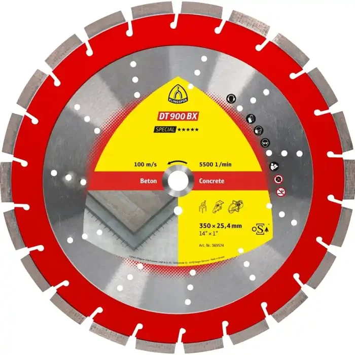 Diamantgroßtrennscheibe DT 900 BX Special für Beton Altbeton armiert Turboverzahnung 350 x 3 x 25,4 mm