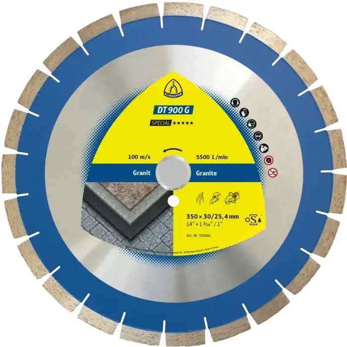 Diamantgroßtrennscheibe DT 900 G Special für Granit Porphyr Quarzit Terazzo Engverzahnung 300 x 2,8 x 30(25,4) mm