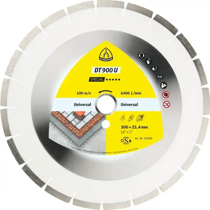 Diamantgroßtrennscheibe DT 900 U Special für Beton universal Kalksandstein Engverzahnung 500 x 3,7 x 30 mm