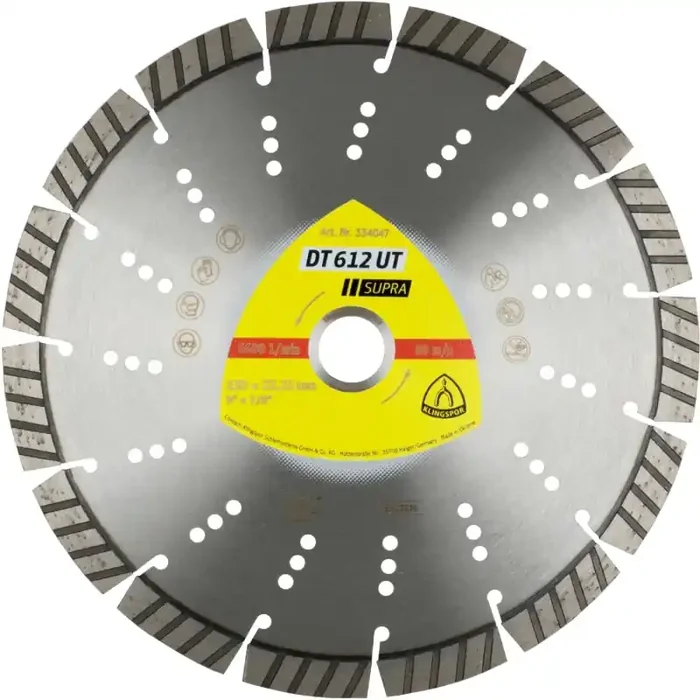 Diamanttrennscheibe DT 612 UT Supra für Beton Kalksandstein Turboverzahnung 180 x 2,6 x 22,23 mm