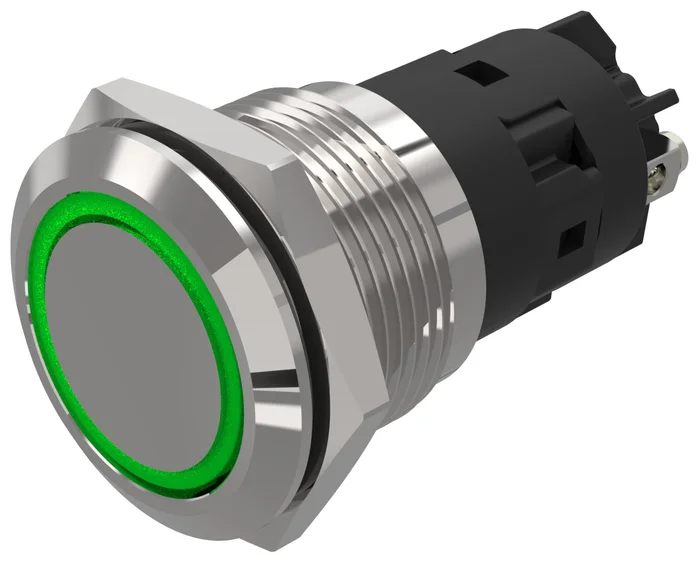 EAO 82 LED Anzeigelampe Grün 12V ac/dc, Montage-Ø 19mm, Lötanschluss