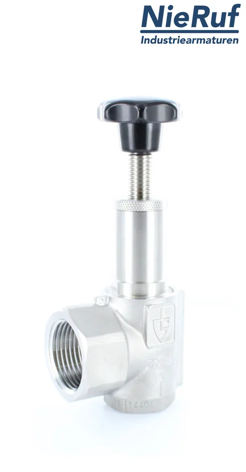 Eck-Überströmventil 2″ Zoll IG Edelstahl 25,0 – 35,0 bar
