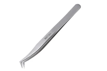 Edelstahl-Pinzette – bleistiftspitz – abgewinkelt – TYP BST-6A