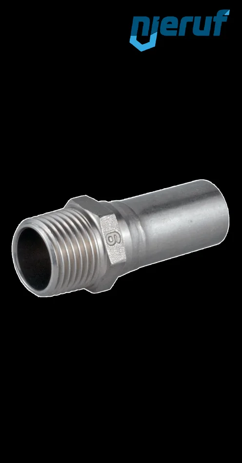 Einsteckende Pressfitting A DN25 – 28,0 mm auf 1″ Zoll Aussengewinde Edelstahl
