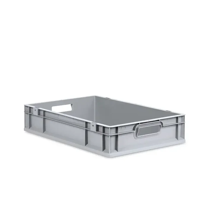 Eurobox NextGen 2.0 grau offene Griffmulden ohne Farbring – 600x400x120mm