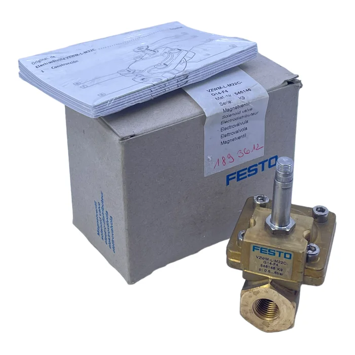 Festo VZWM-L-M22C-G14-F4 Magnetventil 546146 0,5 bis 6bar elektrisch