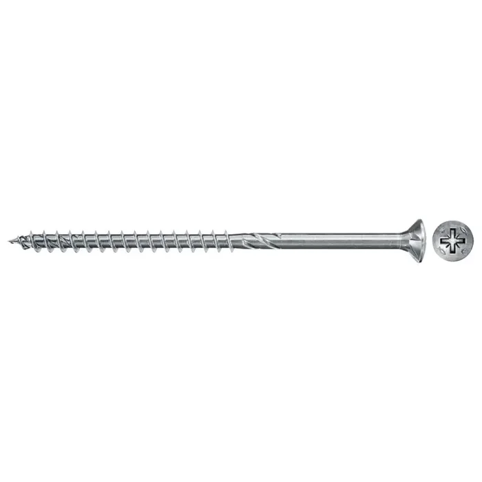 fischer Holzschraube PowerFast II Teilgewinde Senkkopf PZ2 blau verzinkt 4,5 x 60 mm – 500 Stück
