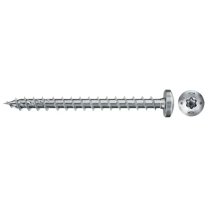 fischer Holzschraube PowerFast II Vollgewinde Halbrundkopf TX10 blau verzinkt 3 x 20 mm – 200 Stück