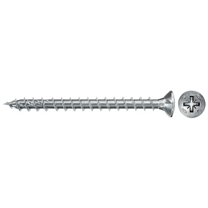 fischer Holzschraube PowerFast II Vollgewinde Senkkopf PZ3 blau verzinkt 6 x 30 mm – 50 Stück