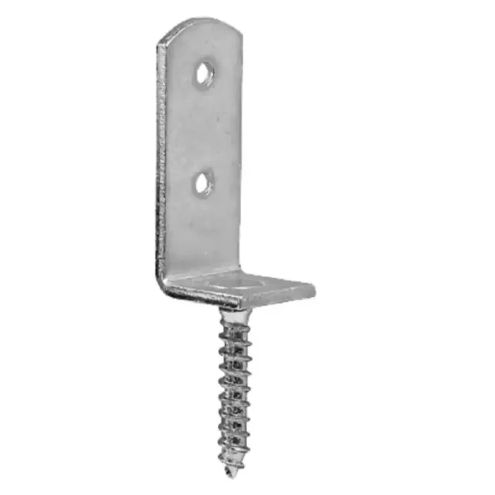 Flechtzaunbeschlag große L-Form mit Holzschraube 8 x 45 mm PZ-Antrieb