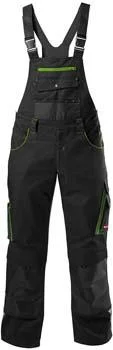 FORTIS H-Latzhose 24, schw./limegreen, Gr. 32