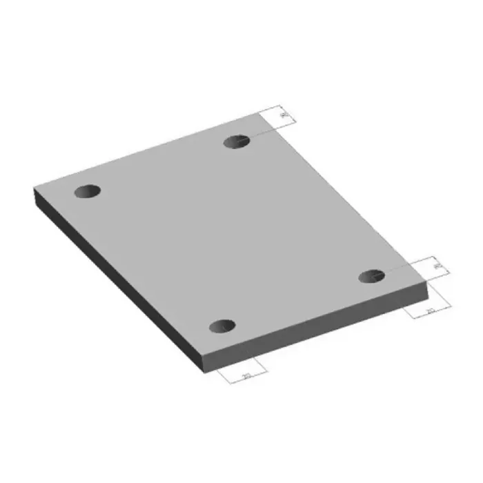 Fußplatte Grundplatte Stahlplatte für den Metallbau 150 x 120 x 8 mm eisenroh