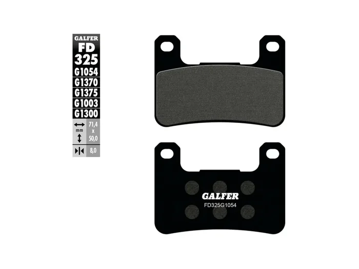 GALFER Bremsbelag „FD325“ Satz G1054, Organis
