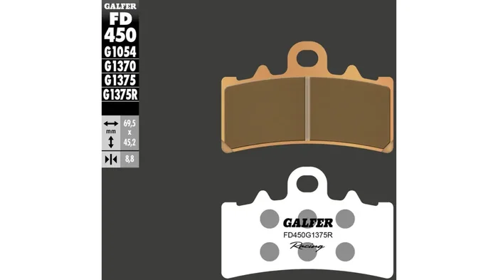 GALFER Bremsbelag „FD450“ Rennsportartikel, nicht G1375R, Sinter