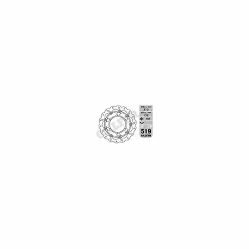 GALFER Wave Bremsscheibe „DF519“ Typ CWD – schw