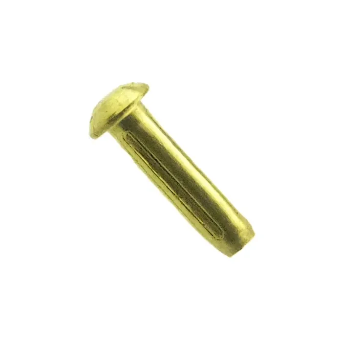 Halbrundkerbnägel mit Fase ISO 8746 Messing blank Form A 2 x 6 – 1000 Stück