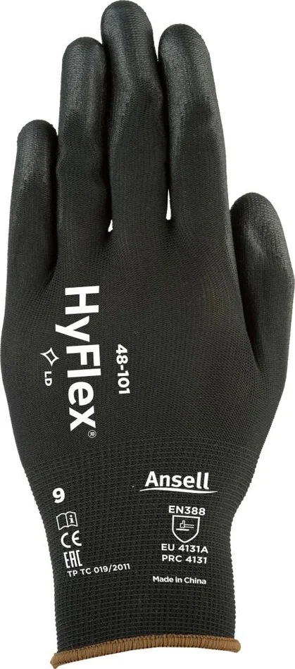 Handschuh HyFlex 48-101,schwarz, Gr.10