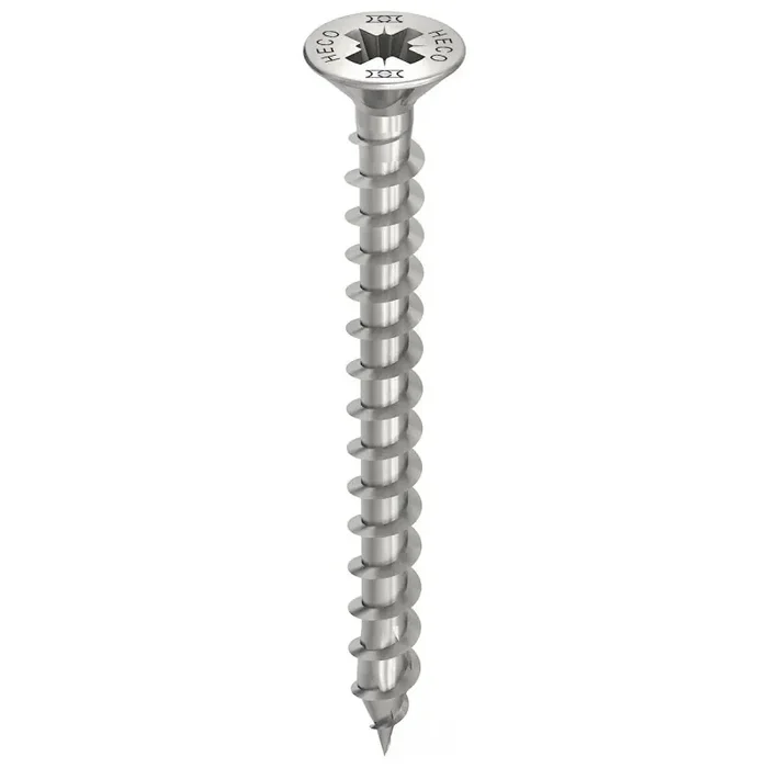 HECO-TOPIX-plus Holzschraube Edelstahl A2 Senkkopf PZ Variables Vollgewinde 3,5×25 – 200 Stück