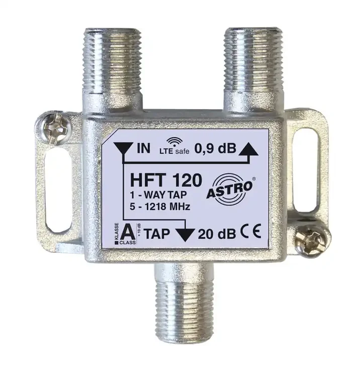 HFT 120 Abzweiger 1-fach 20 dB, 5 – 1200 MHz, VFKD zertifiziert