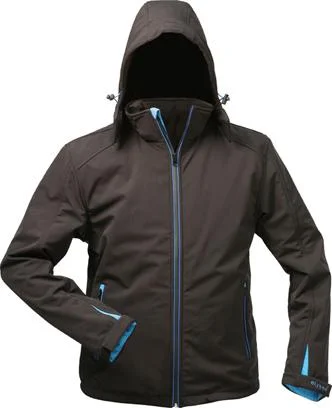 Jacke,Softshell m. KapuzeGr. L, schwarz