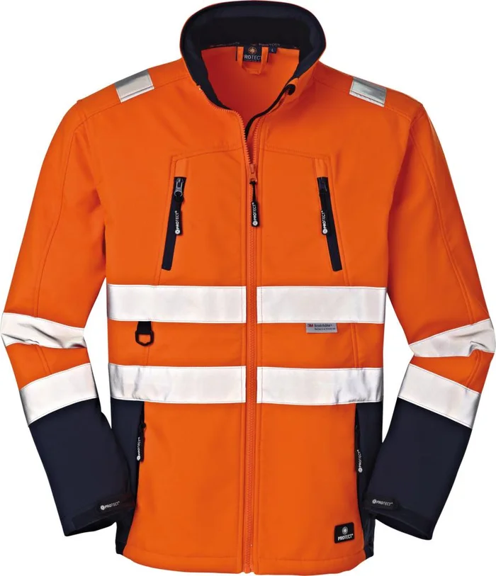 JackePittsburgh,Softshellleuchtorange/navy,Gr.M