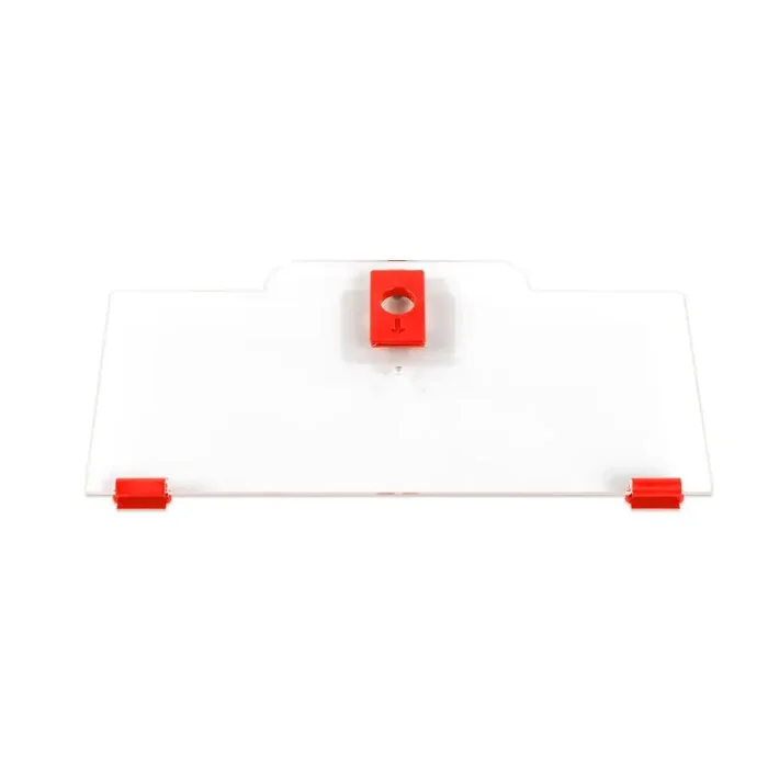 Klarsicht-Frontcover 302x80mm für Euroboxen Insight Cover 600x400x170 und 220mm – Verschluss rot