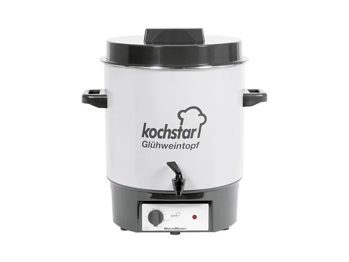 KOCHSTAR Einkochautomat WarmMaster A 1/4 mit Ablaufhahn 27l Ø35cm steingrau/weiß