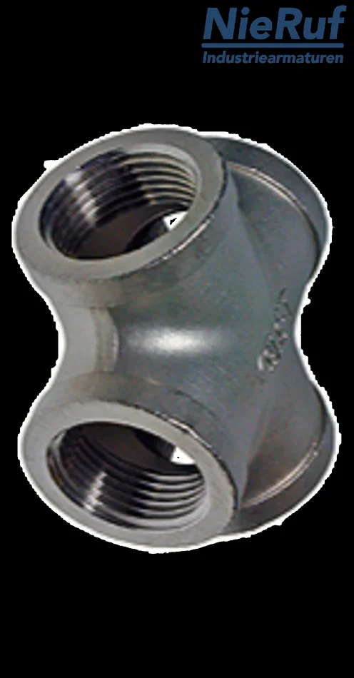 Kreuzstück 3/4″ Zoll NPT Edelstahl 316 90° Winkel IG