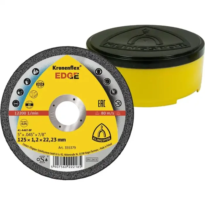 Kronenflex® Hochleistungs-Trennscheibe EDGE Edelstahl Stahl Aluminium 115 x 1,2 x 22,23 mm – 1 Stück
