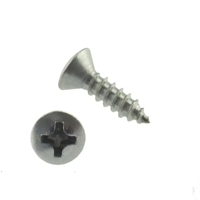 Linsensenk-Blechschrauben mit Spitze PH-Kreuzschlitz H ISO 7051 Form C Edelstahl A2 5,5 x 45 – 250 Stk