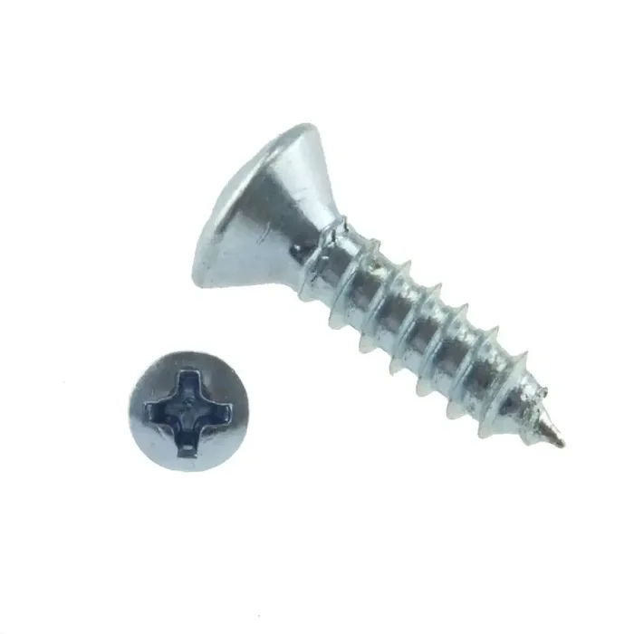 Linsensenk-Blechschrauben mit Spitze PH-Kreuzschlitz H ISO 7051 Form C Stahl gal zn 6,3 x 16 – 250 Stk